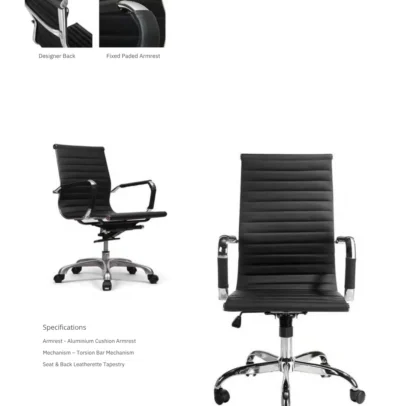 black executive office chair, high back executive chair, executive office chair, black office chair, padded office chair, chrome office chair, office chair with chrome base, high back office chair, executive office furniture, office furniture, office chair manufacturer, office furniture manufacturer, office furniture Ghaziabad, executive chair supplier, Global Star Furniture