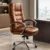 brown executive office chair, high back executive chair, executive office chair, brown office chair, padded executive chair, chrome office chair, executive chair with chrome base, high back office chair, executive office furniture, office furniture, office chair manufacturer, office furniture manufacturer, office furniture Ghaziabad, executive chair supplier, Global Star Furniture