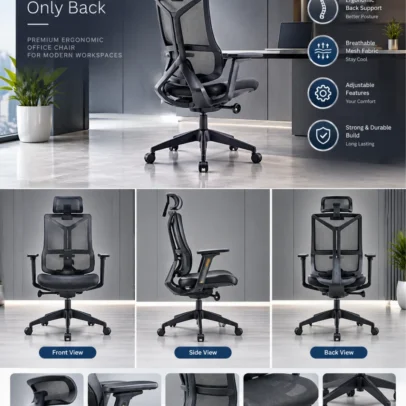 black mesh office chair, mesh office chair, high back office chair, office chair with headrest, black office chair, mesh chair with headrest, high back mesh chair, modern office chair, office seating, office furniture, office chair manufacturer, office furniture manufacturer, office furniture Ghaziabad, office chair supplier, Global Star Furniture