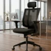 office chair, ergonomic office chair, mesh office chair, black office chair, office chair with headrest, office chair with armrests, high back office chair, modern office chair, office furniture, office chair manufacturer, office furniture manufacturer, office furniture Ghaziabad, furniture manufacturer Ghaziabad
