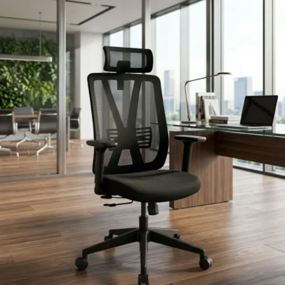 office chair, mesh office chair, high back office chair, office chair with headrest, mesh office chair with headrest, black office chair, office chair with armrests, office chair with lumbar support, modern office chair, cushioned office chair, office furniture, office chair manufacturer, office furniture manufacturer, office furniture Ghaziabad, furniture manufacturer Ghaziabad