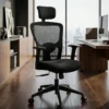 black office chair mesh office chair office chair with headrest ergonomic office chair black mesh chair cushioned office chair modern office chair office seating office furniture mesh back chair office chair manufacturer office furniture manufacturer office furniture Ghaziabad Global Star Furniture