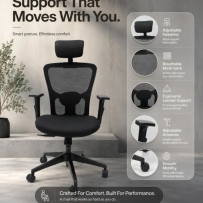 black office chair mesh office chair office chair with headrest ergonomic office chair black mesh chair cushioned office chair modern office chair office seating office furniture mesh back chair office chair manufacturer office furniture manufacturer office furniture Ghaziabad Global Star Furniture