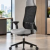 high back office chair, mesh office chair, grey office chair, black mesh chair, office chair with headrest, ergonomic office chair, high back mesh chair, modern office chair, office furniture, office chair manufacturer, office furniture manufacturer, office furniture Ghaziabad, office chair supplier, workspace chair, Global Star Furniture